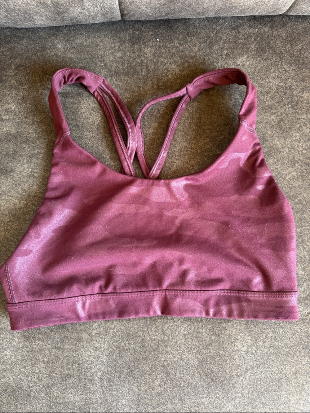 Old Navy Plum Double-Strap Racerback Sports Bra